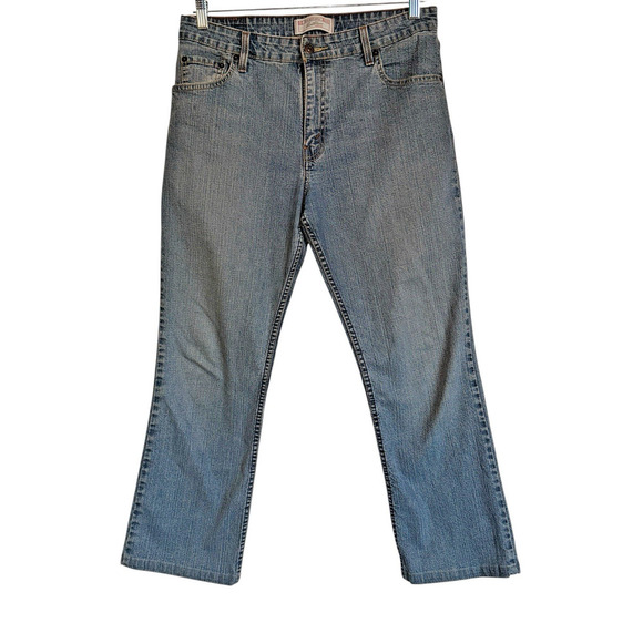 Vintage Levis Signature Sz 12 Mid Rise Bootcut Jeans Classic Workwear Western - Picture 1 of 9